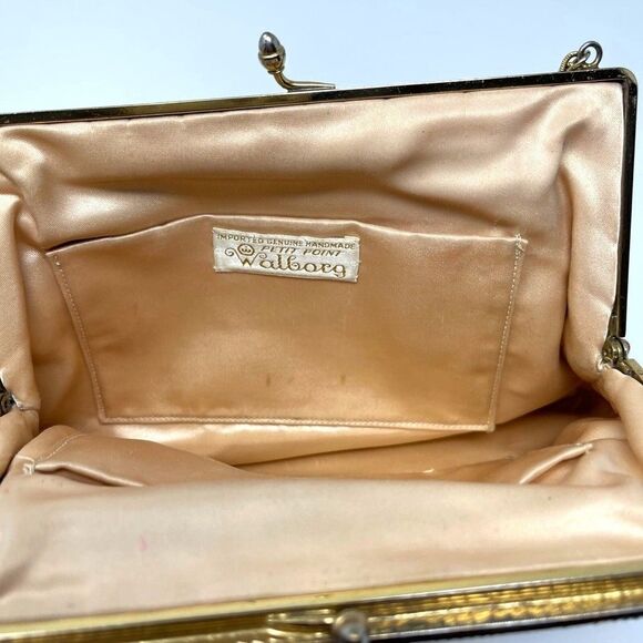 Walborg vintage purse Petit point handmade tapestry style small 1920s BoxU - Picture 3 of 6